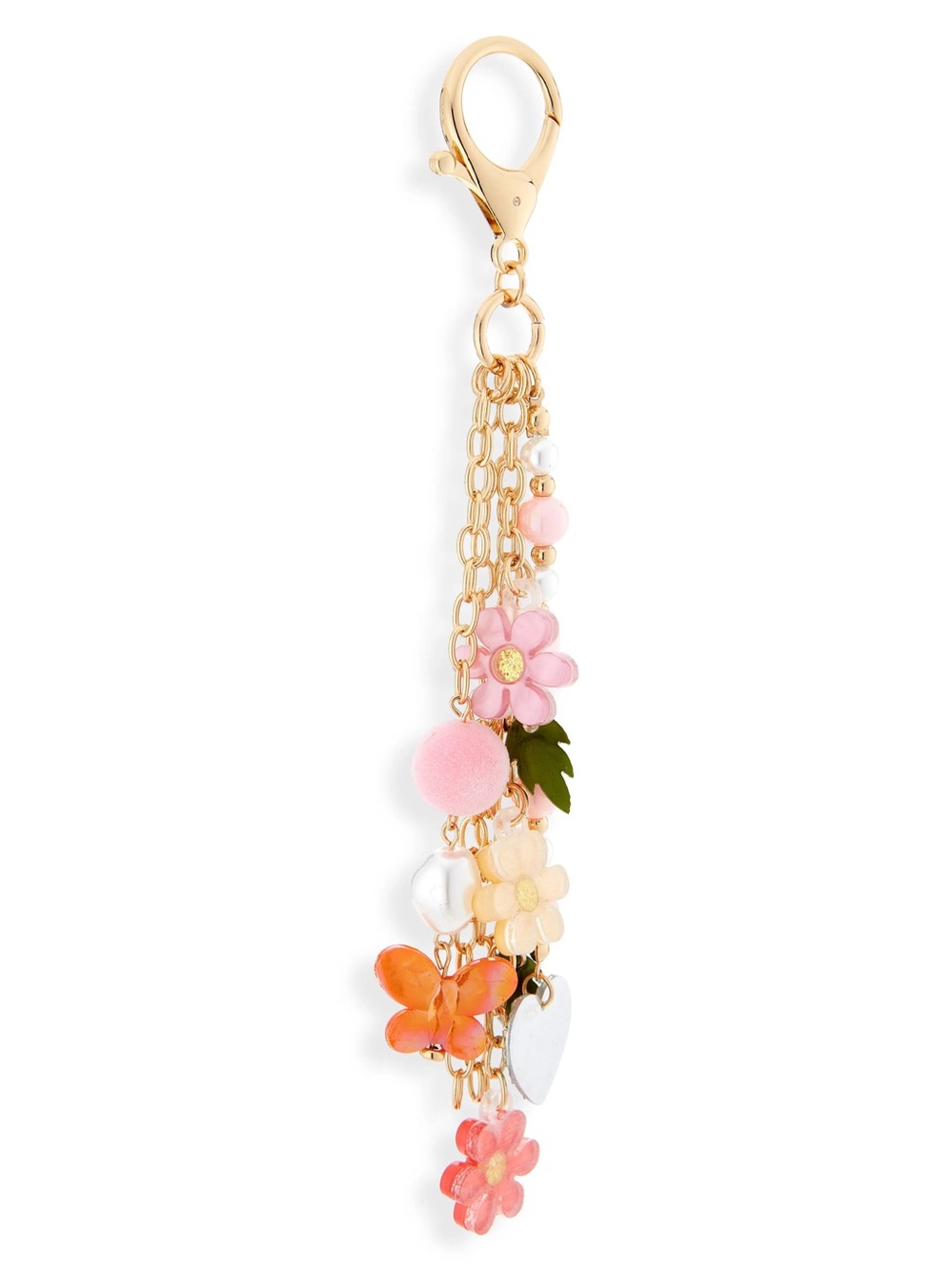 Leith flower Beaded Chain Bag Charm